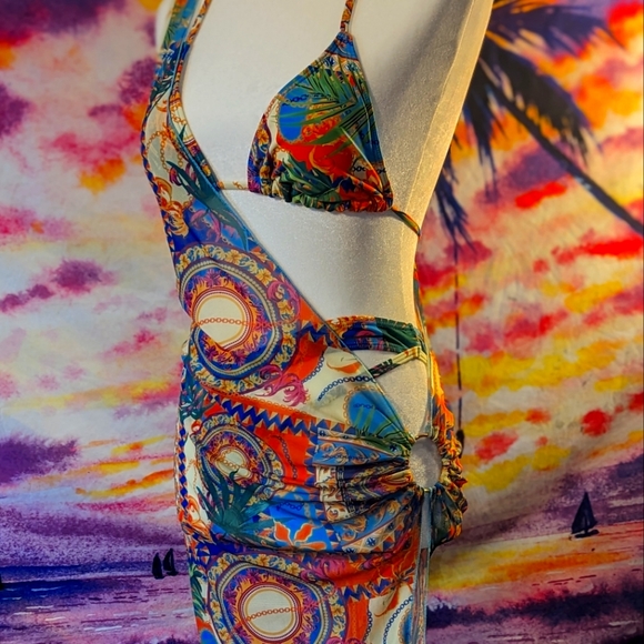 Tahitian 3 pc. Bikini set withNWOT. Size M-L. Boutique. - Picture 4 of 11